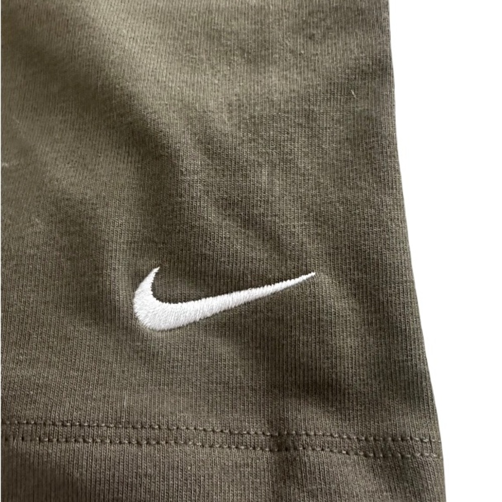 Nike Olive Active Bike Shorts with White Swoosh - Picture 4 of 5